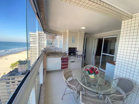Imagem Apartamento com 3 dormitórios à venda, 131 m² por R$ 1.055.000 - Aviação - Praia Grande/SP