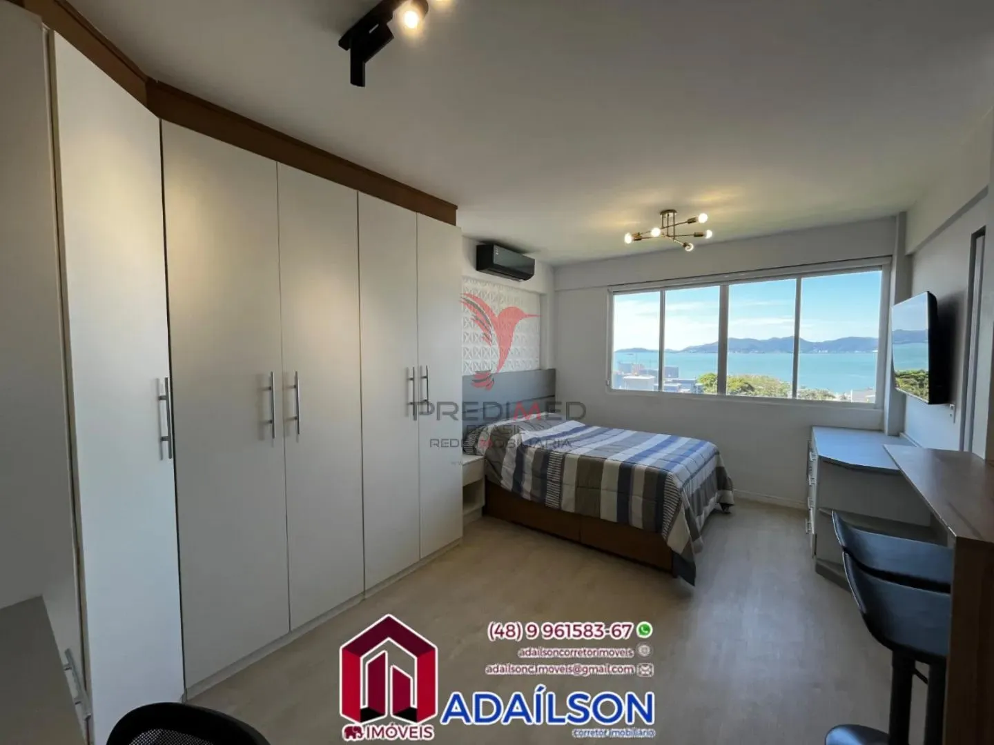 Imagem Estúdio mobiliado Porteira Fechada à venda Vista Mar Bairro Estreito Florianópolis Brasil