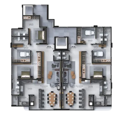 Imagem Imperdível apartamento à venda no Centro de Balneário Camboriú-SC: 3 quartos, 3 suítes, 4 banheiros, 3 vagas de garagem, 126,59 m².