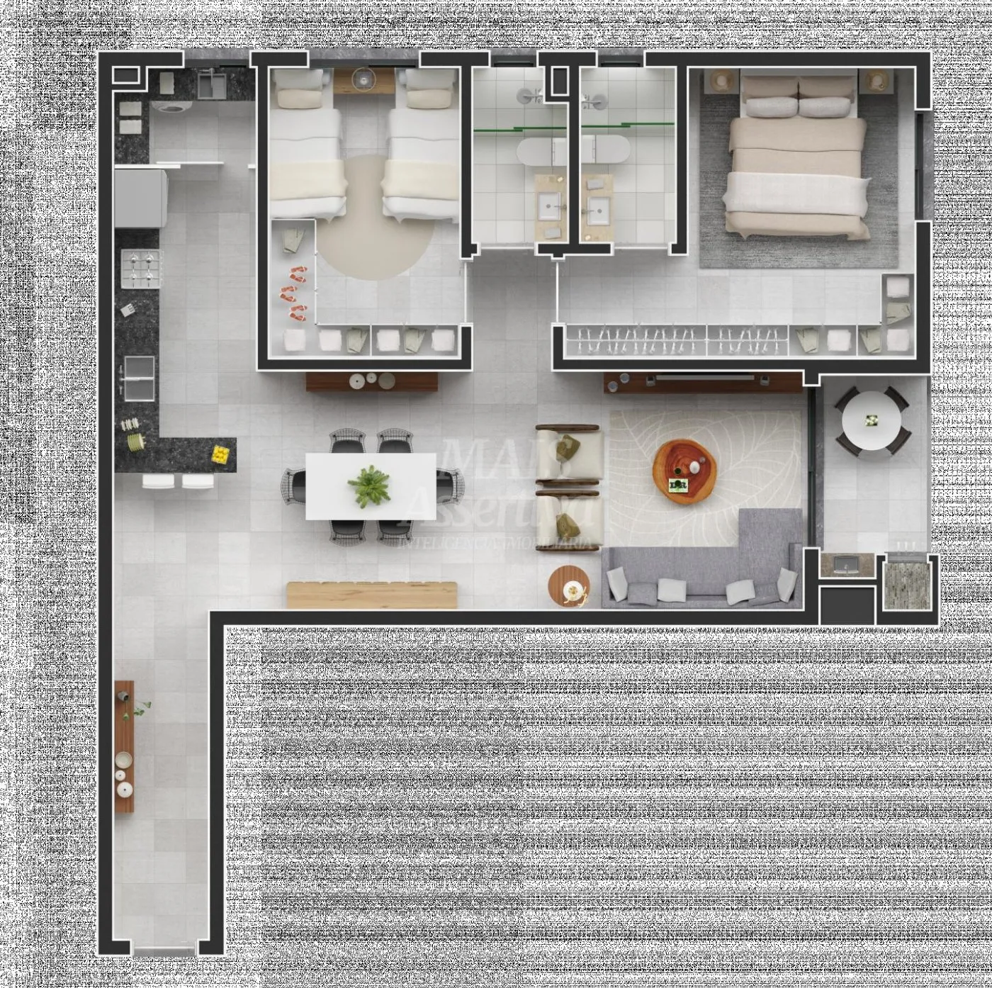 Imagem Excelente apartamento 02 suítes próximo a Universidade Feevale