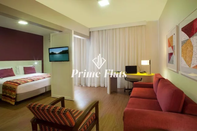 Imagem Flat disponível para venda no Quality Suites Alphaville, com 34m², 1 dormitório e 1 vaga