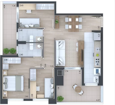 Imagem Terrasse Magique - Breve Lançamento - Apartamento à venda no bairro Portão - Curitiba/PR