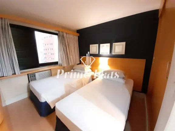 Imagem Flat disponível para locação no Transamerica Executive Jardins, com 32m², 1 dormitório e 1 vaga