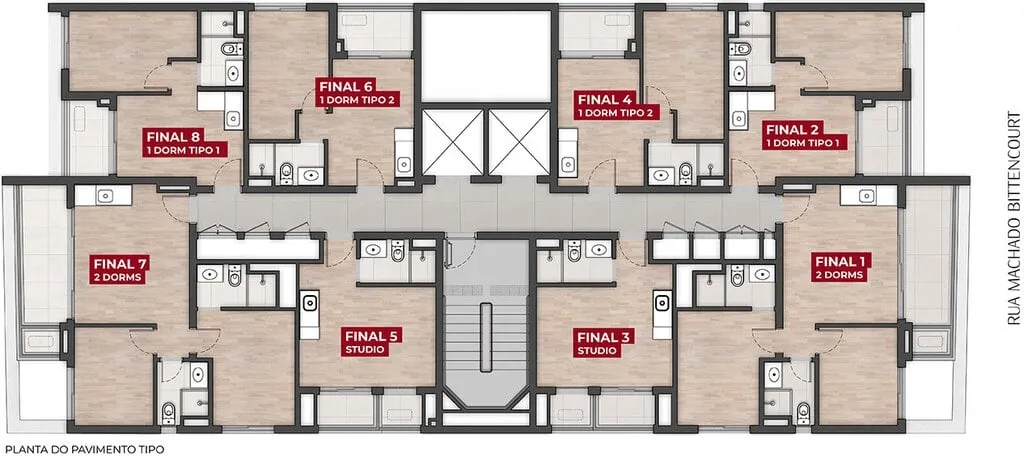 Imagem Com um conceito contemporâneo, o projeto arquitetônico do Walk Bittencourt combina design e requin...
