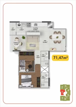 Imagem Apartamento com 2 dorms, Guilhermina, Praia Grande - R$ 476 mil, Cod: 2770