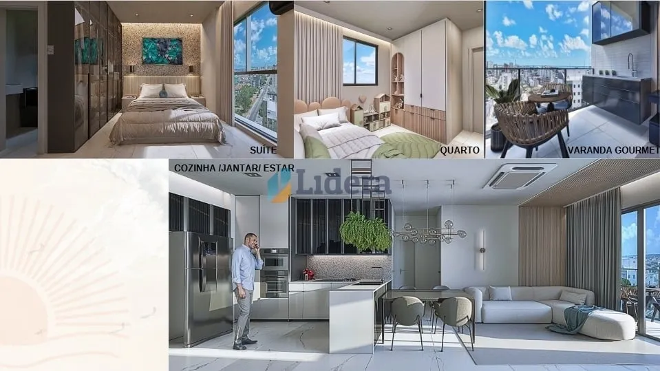 Imagem Apto - 2 Quartos - 1 Suíte - 55,31 m² - Intermares, Cabedelo/PB