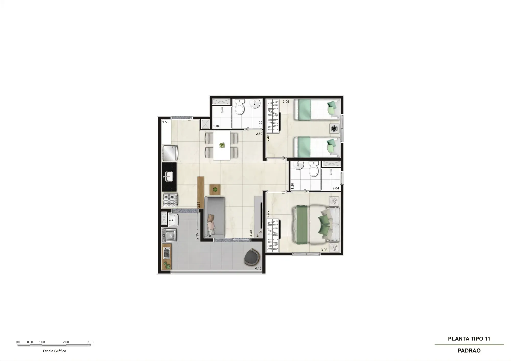 Imagem Apartamento com 3 Quartos à Venda, 60 m² em Vila Vermelha - São Paulo