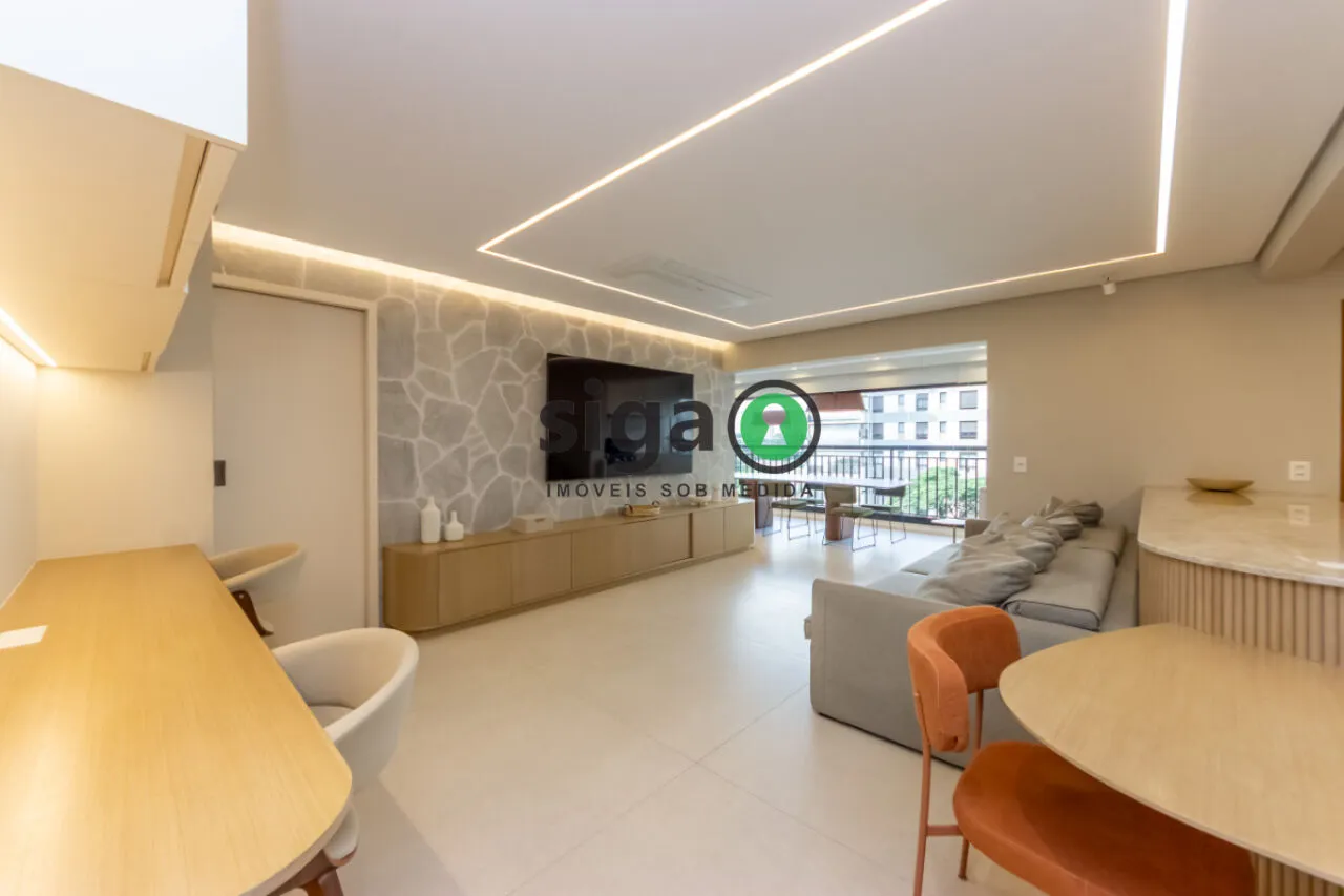 Imagem Apartamento no Brooklin, 149m², 3 suítes, varanda gourmet, 2 vagas, alto padrão, pronto