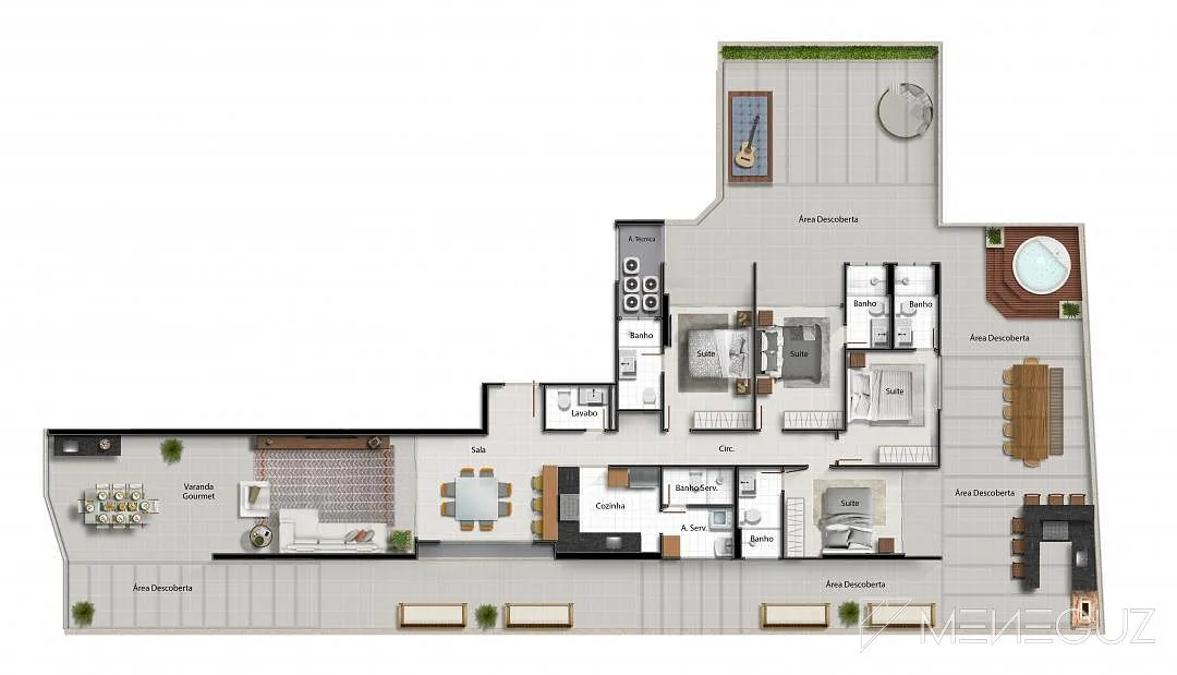 Imagem Apartamento alto padrão de 4 quartos a venda, na Enseada Azul