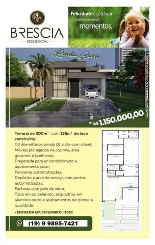 Foto do imóvel CASA CONDOMÍNIO JARDIM BRÉSCIA- INDAIATUBA em Rua Christiano Seleguin