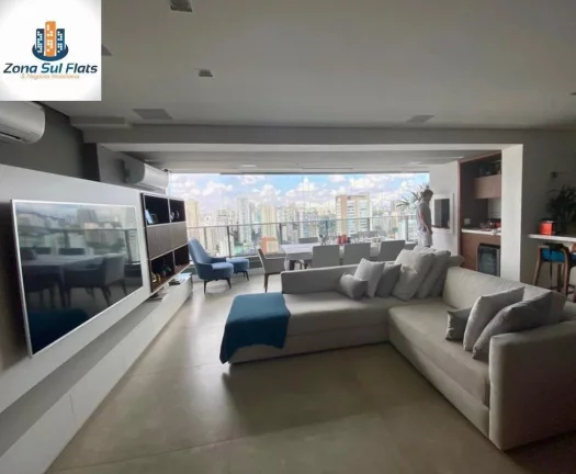 Foto do imóvel Apartamento Mobiliado à Venda No Brooklin Com 2 Suítes, Escritório e 3 Vagas em RUA MICHIGAN