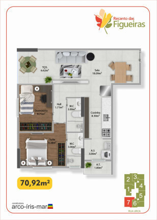 Imagem Apartamento com 2 Quartos à Venda, 71 m²em Guilhermina - Praia Grande