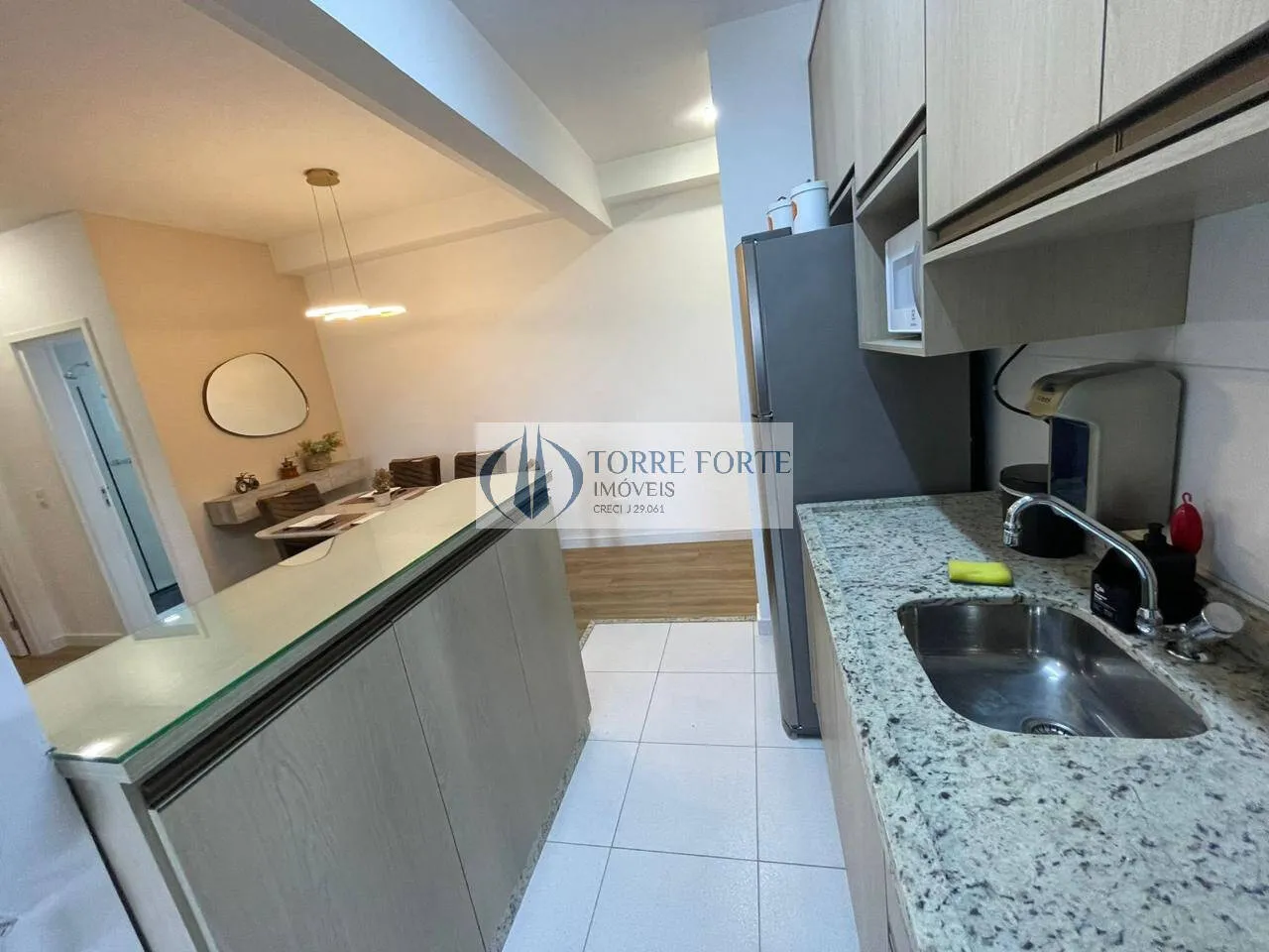 Imagem Ótimo apartamento, 62 m² 2 dormitórios sendo 1 suíte 1 vaga, todo mobiliado