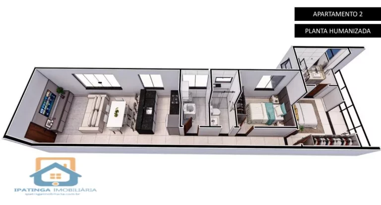 Imagem Apartamento de 2 quartos e 1 vaga de garagem no Residencial Bethania