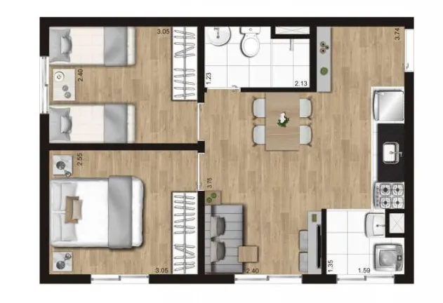 Imagem Apartamento com 2 Quartos à Venda,  em Canhema - Diadema