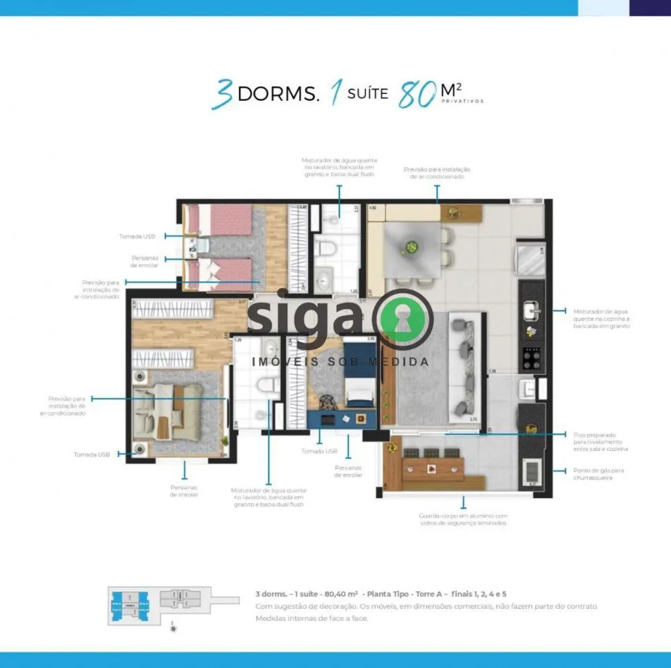 Imagem Apartamento à venda 3 Quartos, 1 Vaga, 80m², Planalto Paulsta - SP