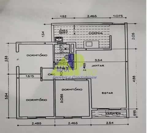 Imagem APARTAMENTO 03 DORMITÓRIOS/SACADA/01 VAGA