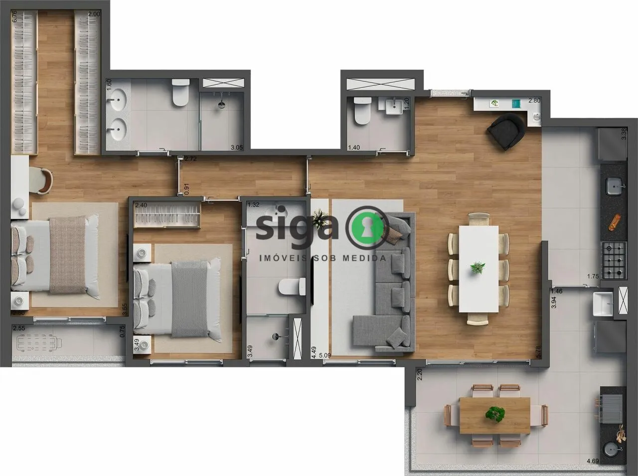 Imagem Villa Pio: 97m² de conforto e praticidade em localização privilegiada