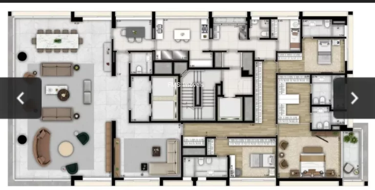 Imagem Luxuoso apartamento à venda na Vila Nova Conceição, São Paulo-SP: 4 quartos, 4 suítes, 4 salas, 6 banheiros, 4 vagas, 358m².