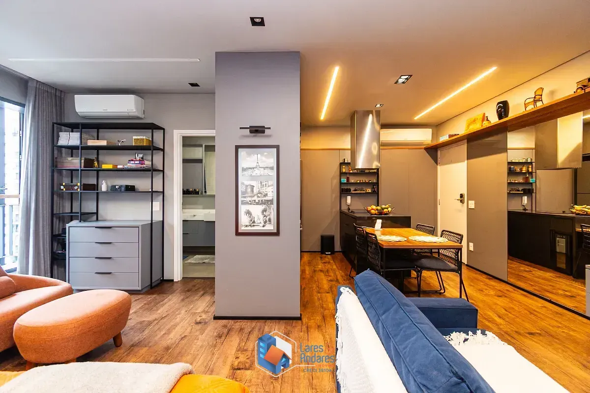 Imagem Apartamento para venda em Indianópolis com 1 quarto, sendo 1 suíte, 48m²