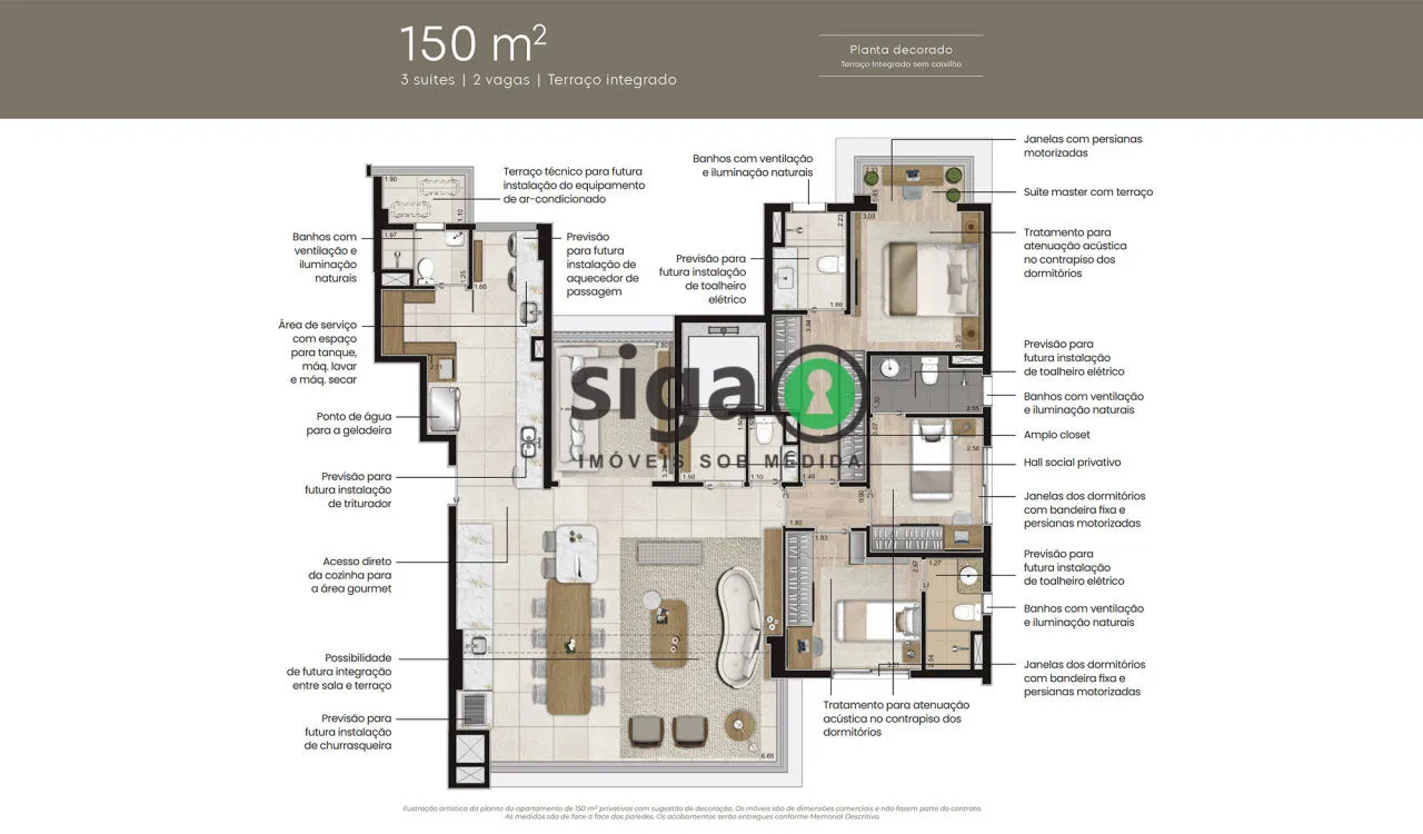 Imagem Apartamento para venda em Moema 03 suítes, São Paulo - SP