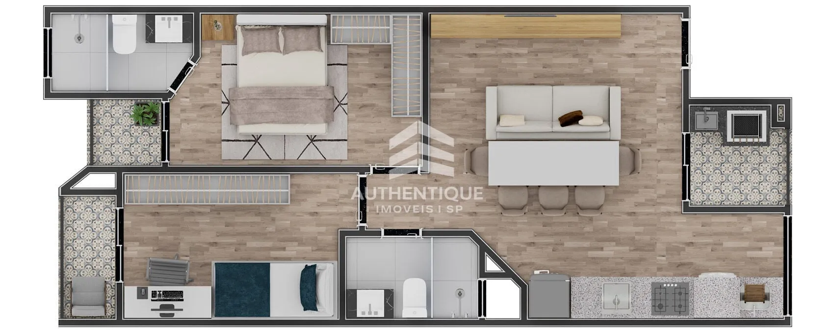 Imagem ALAMEDA PETRÓPOLIS - Nova Petrópolis - SBC - Apartamento à venda no bairro Nova Petrópolis - São Bernardo do Campo/SP
