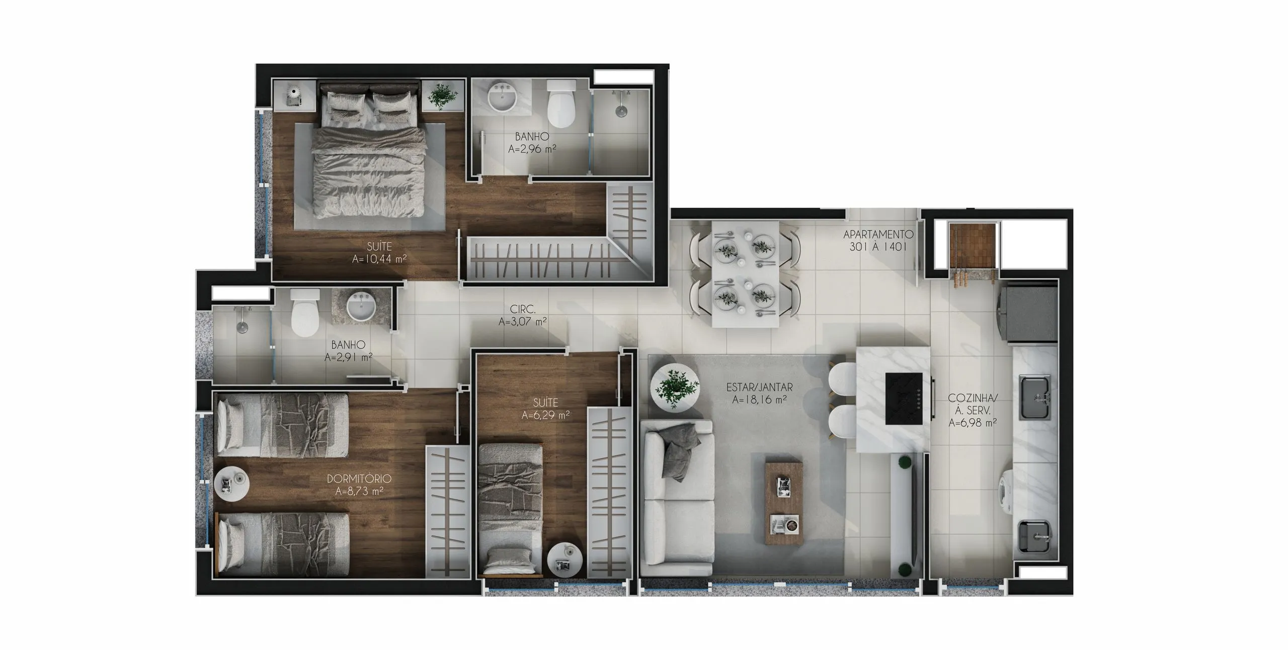 Imagem Apartamento à venda em Porto Alegre, Jardim Botânico, com 2 quartos, 63m2
