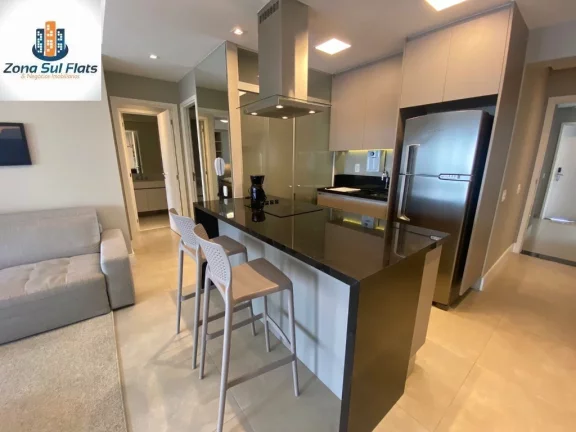 Imagem Apartamento Para Venda No Brooklin Com 1 Suíte e 1 Vaga - Mobiliado