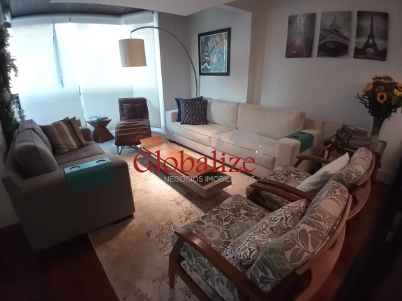 Imagem Apartamento a venda com 190m², 4 quartos, 3 suítes, dependência completa e 3 vagas na Vila Rica por R$1.900.000,00