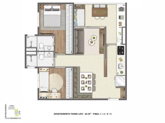 Imagem HEAVEN DESIGN SAÚDE - ARCHTECH - Apto de 66m², 2 dorms com suíte, a 350 metros do Metrô Saúde!