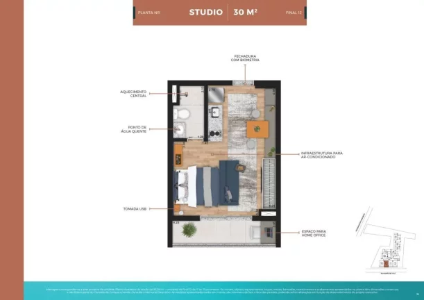 Imagem PULSE HIGIENÓPOLIS - NISS - Studio Residencial de 25m², a 550 metros do Shopping Pátio Higienópolis!