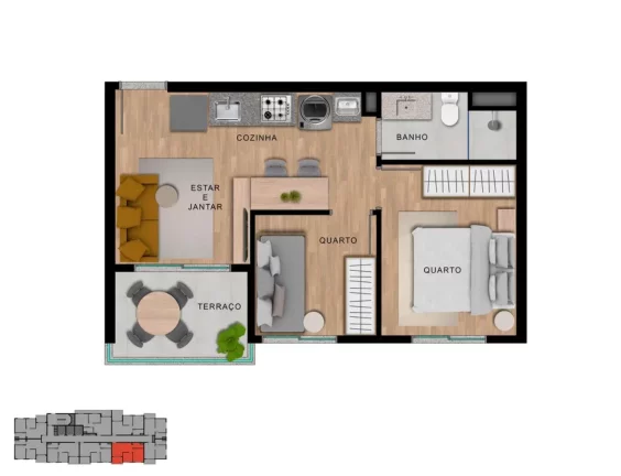Imagem UP SELECT VILA SÔNIA - AMPLA - Aptos de 37m², a apenas 5 minutos da estação Vila Sônia do Metrô!