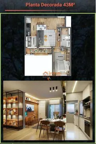 Imagem Apartamento com 1 dormitório à venda, 43 m² por R$ 388.700,00 - Vila Rosália - Guarulhos/SP
