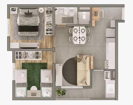 Imagem Apartamento com 2 dormitórios à venda, 47 m² por R$249.000,00 - Jundiapeba - Mogi das Cruzes/SP