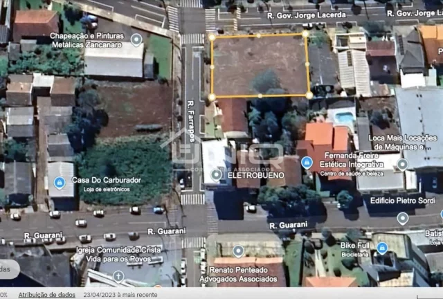 Imagem Terreno de Esquina - 1.062m2 - Centro