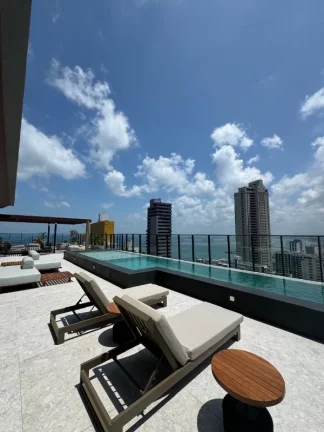 Imagem A 5ª Avenida Imóveis selecionou essa unidade imperdível no ALIVE CORREDOR DA VITÓRIA: Studios com 26,74m2 de área privativa c/ varanda, alto vista mar