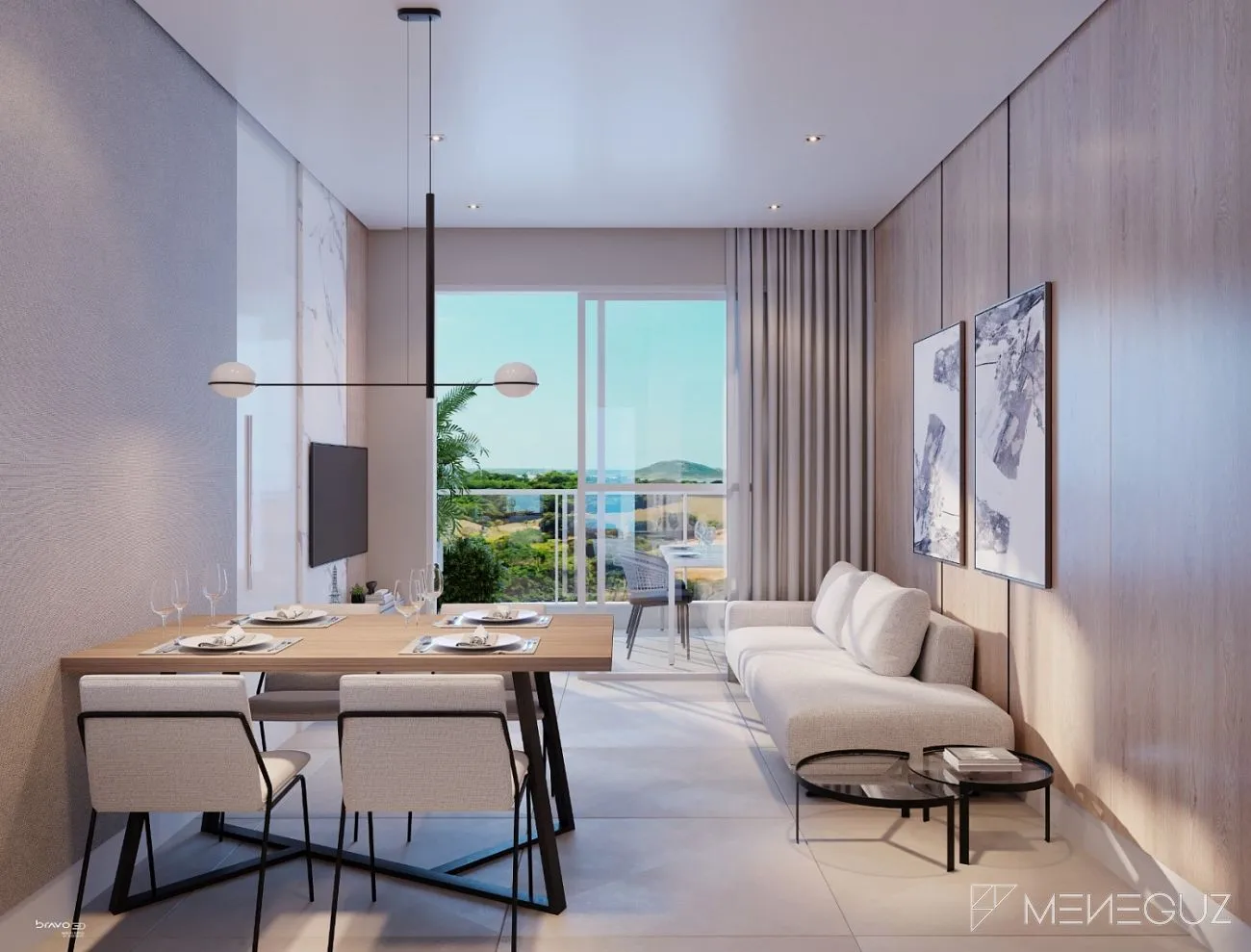 Imagem Empreendimento, lançamento na Praia do Morro, com apartamentos de 2 quartos a venda de frente para avenida paris, com vista para o mar