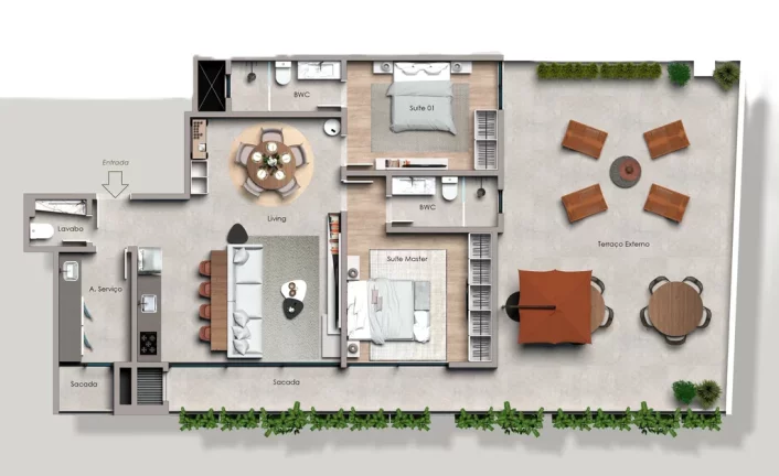 Imagem Jardins Palace Residence - Breve Lançamento - Apartamento à venda no bairro Cabeçudas - Itajaí/SC