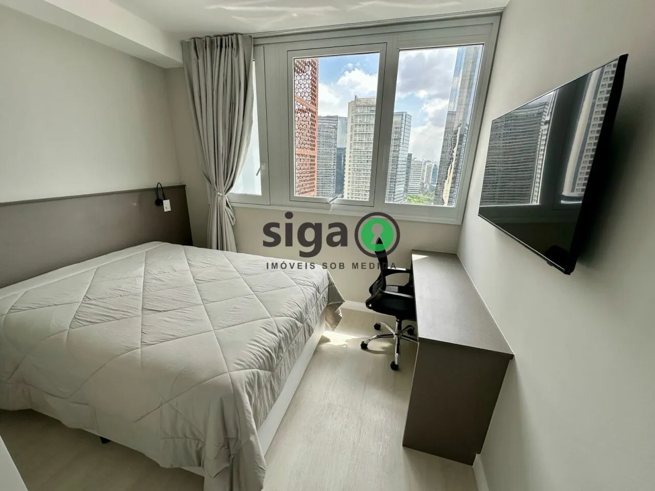 Imagem Apartamento 38m² para locação mobiliado, localizado na Chácara Santo Antônio, São Paulo