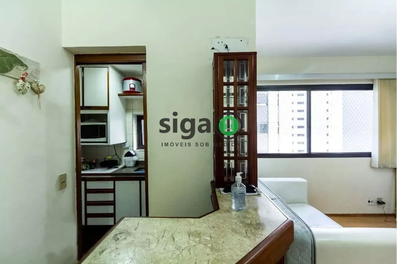 Imagem Apartamento 37 m² em Moema | 1 Dorm, Vaga Livre e Piscina no Condomínio