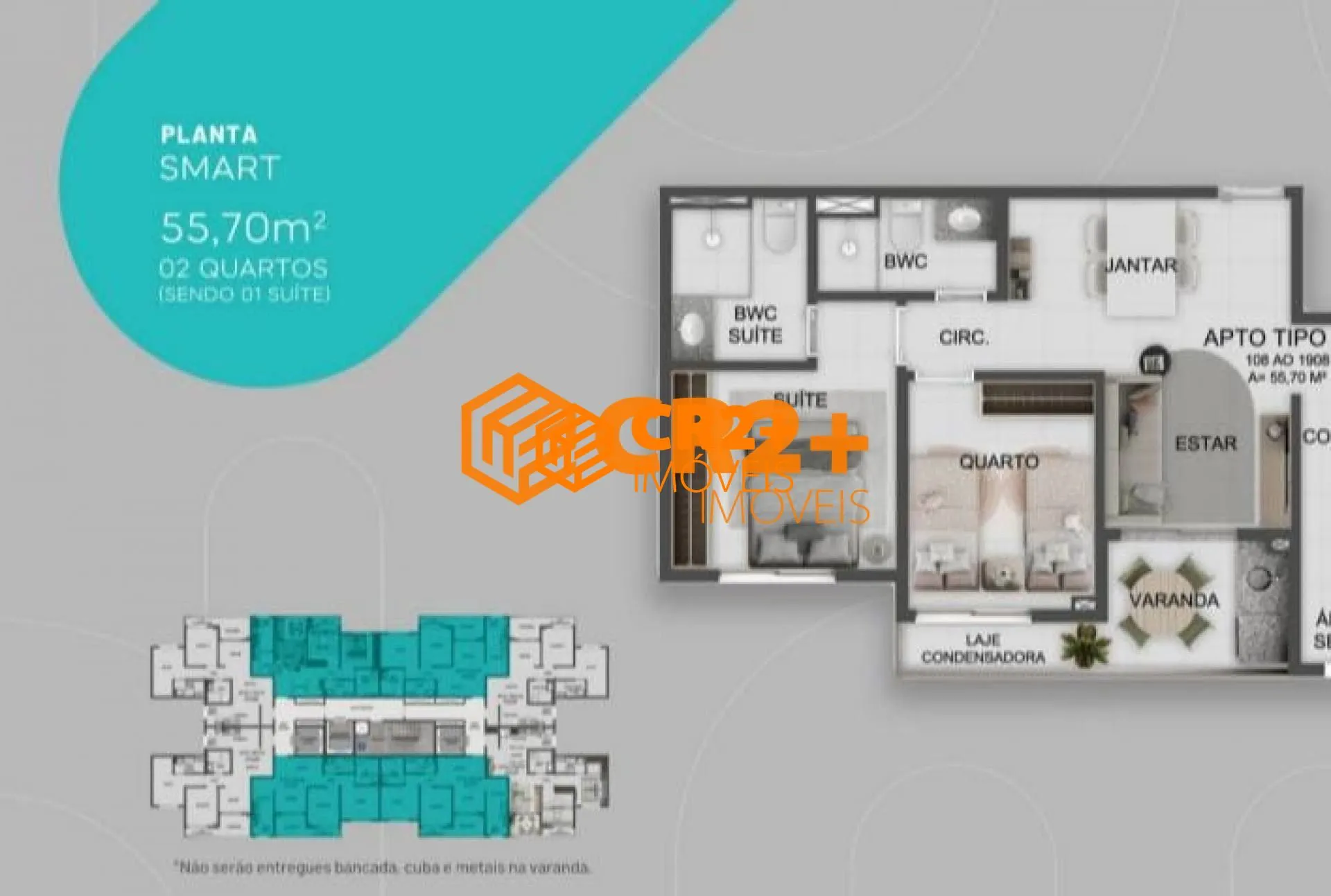 Imagem Apartamento a Venda de 55m² com 2 quarto 1 suíte no bairro Santo Amaro em Recife