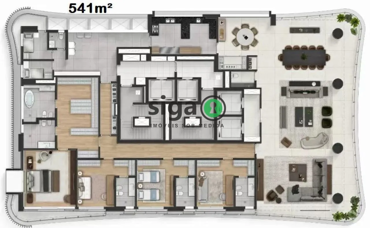 Imagem Apartamento a venda no Itaim Bibi com 4 quartos - 541m²