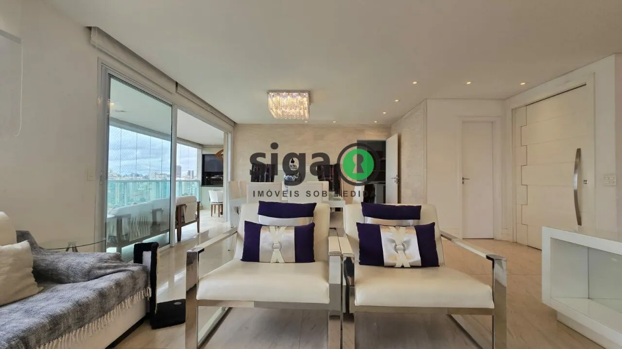 Imagem Brooklin - 198 m² - Andar Alto - 3 Suítes - Varanda Gourmet - Quadra de Tênis