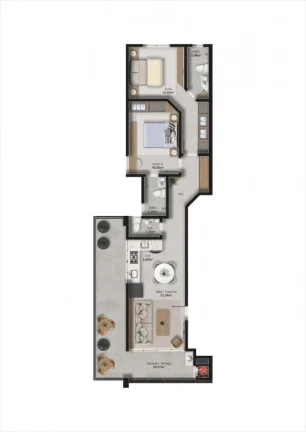 Imagem Apartamento diferenciado, ótimo investimento. Centro