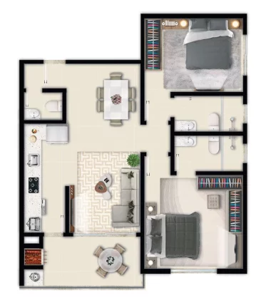Imagem Acqua - Residencial - Apartamento à venda no bairro Pagani - Palhoça/SC