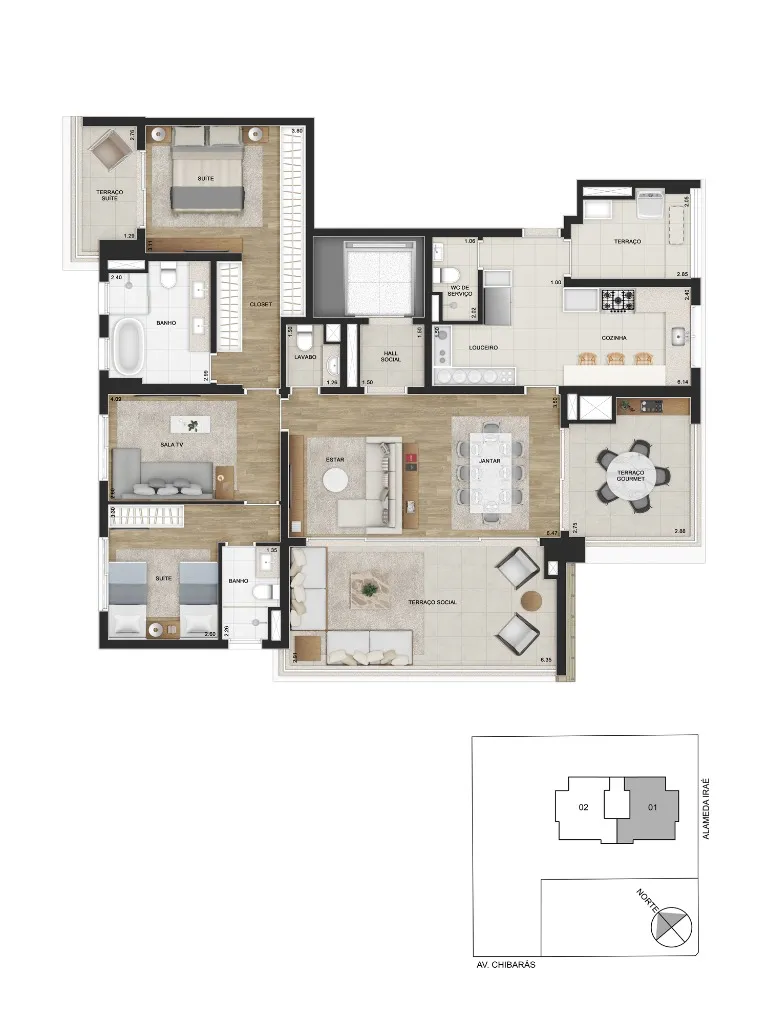 Imagem Apartment in São Paulo Brazil, apartamento 3 dormitórios com suítes em São Paulo, apartamento para venda em São Paulo, apartamento 3 suítes São Paulo