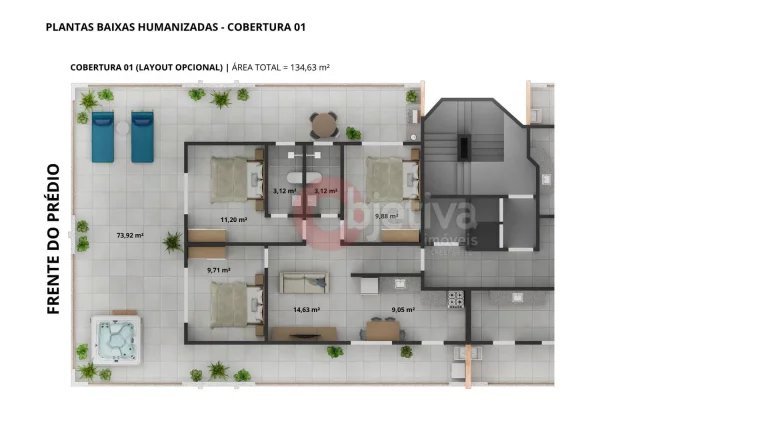 Imagem Apartamento na planta, 1 quarto, à 400 metros da Praia do Forte, Cabo Frio