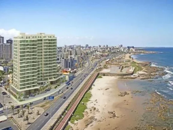 Imagem Apartamento mobiliado vista mar quarto e sala varanda a venda na Pituba