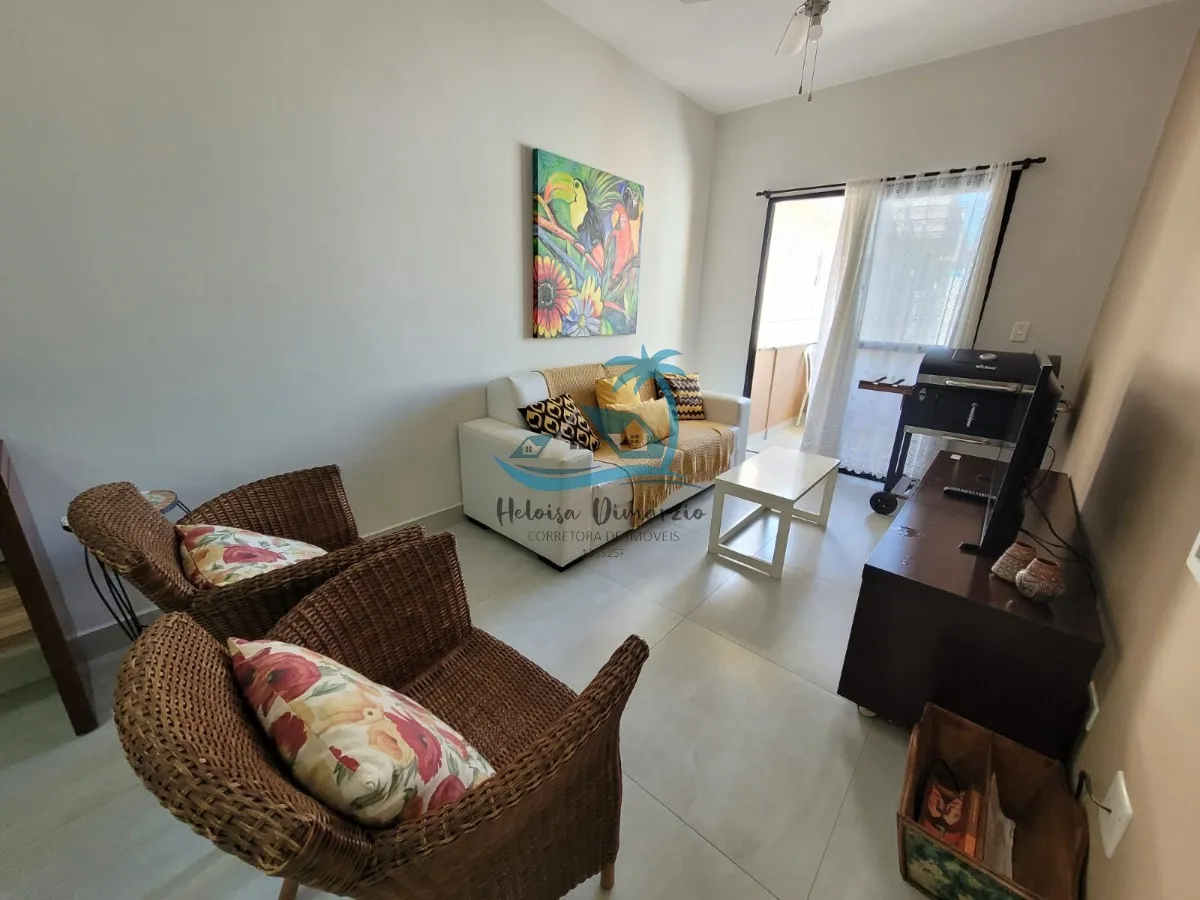 Imagem Excelente apartamento com 2 dormitórios à venda a 350m da orla do Itagua em Ubatuba.