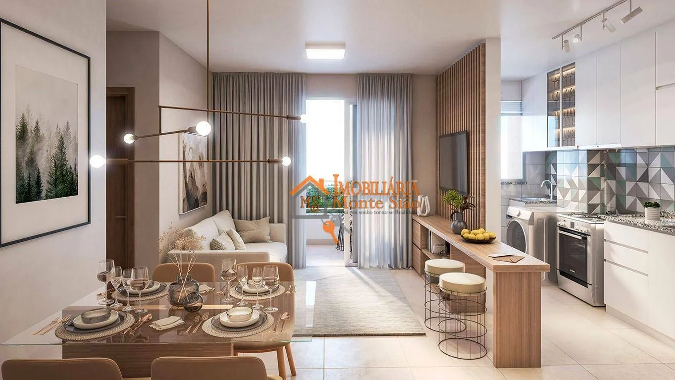 Imagem Apartamento com 2 dormitórios à venda, 51 m² por R$ 510.990,00 - Vila Augusta - Guarulhos/SP